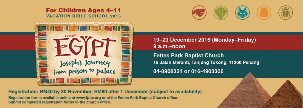 VBS 2016: Group's Egypt - Joseph's Journey from Prison to Palace